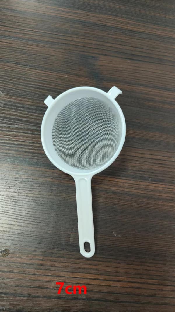 7 cm, (vit) rund sil i nylon och plast