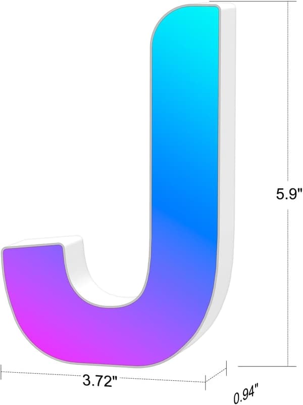 Valokirjaimet LED-valokirjaimet - J (15cm)