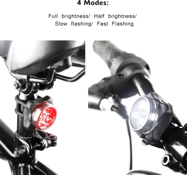 2-pack MTB-baklyktor USB-uppladdningsbara cykellampor Cykel