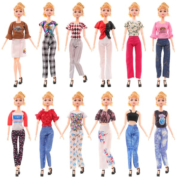 12-delars paket 30 cm dockkläder Barbie dockkläder Flicka