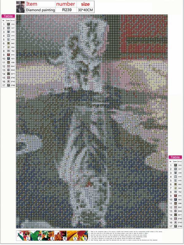 Diamantmålning efter nummer-kit - Katt - Väggdekoration - 30x30cm