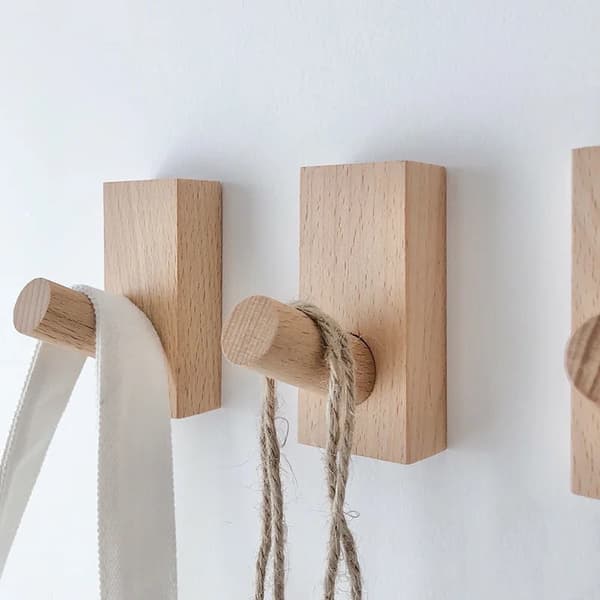 3-pack trähängare kompatibla klädkrokar Träkläder