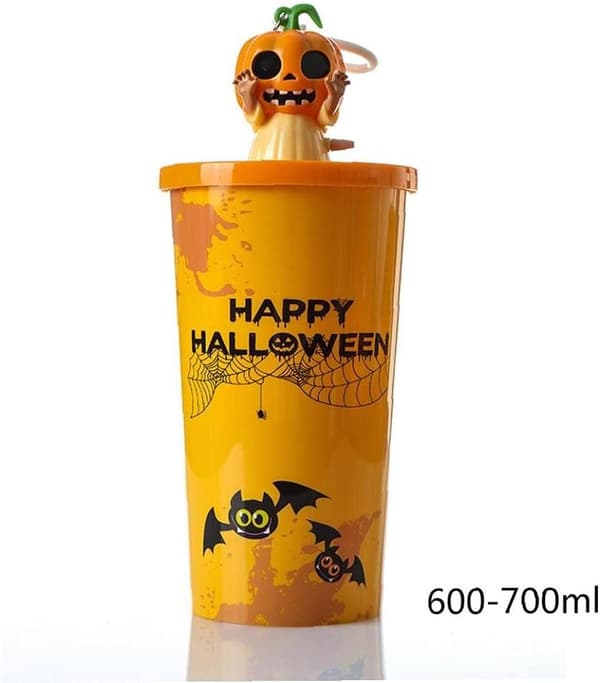 Halloween Græskar Sugerør Glas Halloween Mekanisk Nøglering