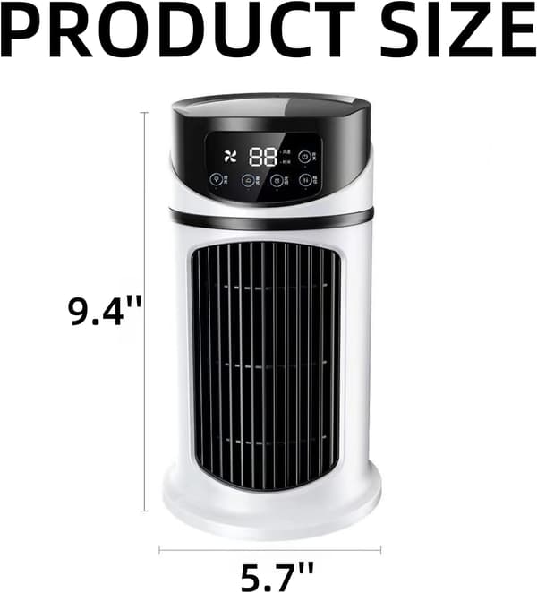 3-i-1 Bærbar Aircondition Ventilator, Fordampende Luftkøler