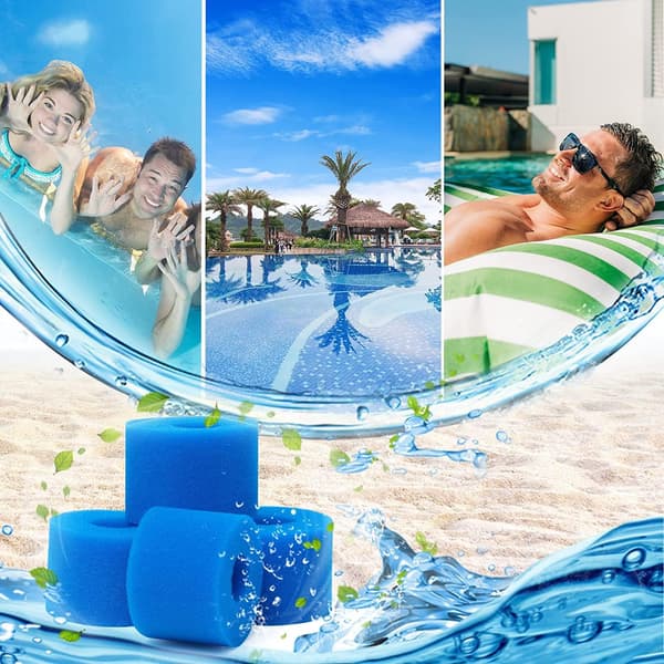 Sæt med 4 poolfilter skumfiltre - Spa, poolskumfilter - genanvendeligt og vaskbart - Svampefilter