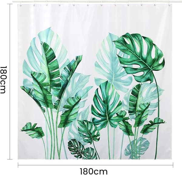 Mögelresistent duschdraperi (180x200cm stort vitt blad)