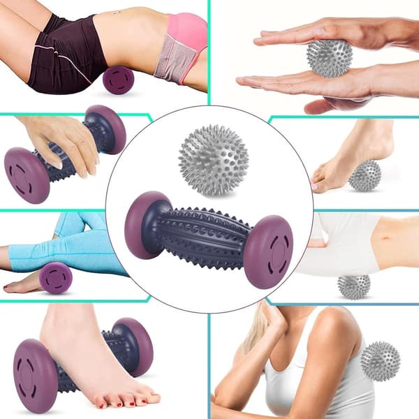 Fodmassagerulle - Med 3 massagebolde - Fodmassageba