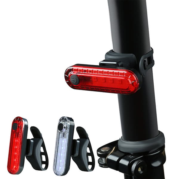 Cykelbaglygte Advarselslys USB Genopladelig Baglygte