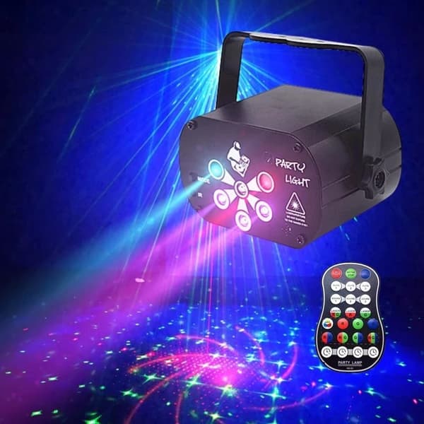 Mini laserlampe UV6 hul 60 figur USB mønster stjernehimmel pr