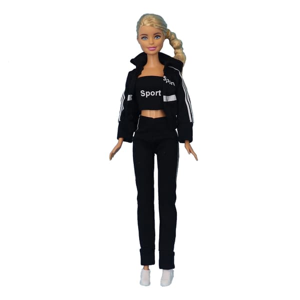 Barbie modekostym, 3 delar, 12 docktillbehör, för c
