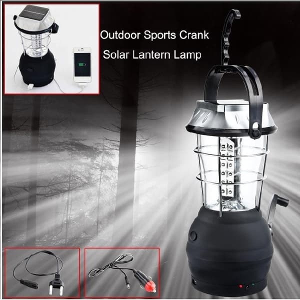 36LED Multifunktionell Solar Handvevsgenerator & 36LED Campinglampa