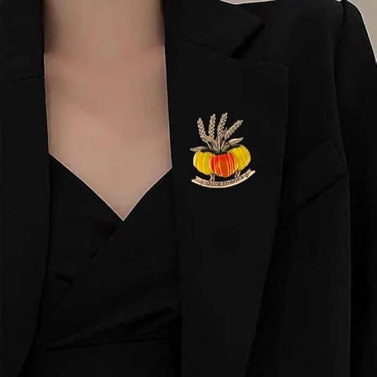 Rhinestone Halloween Græskar Broche Nål til Kvinder Piger