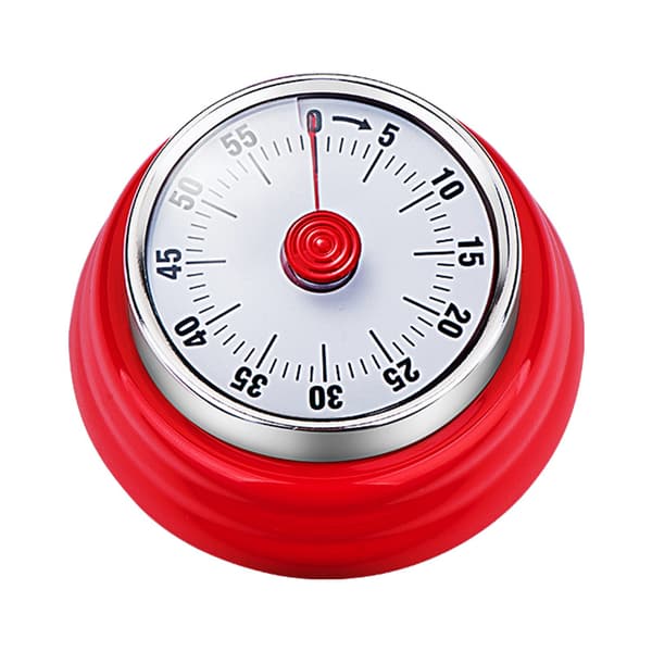 Timer Retro röd Metall