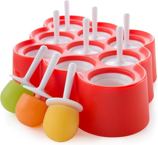 Mini-isforme, 9 miniature ispindeforme med pinde og drypbeskyttere