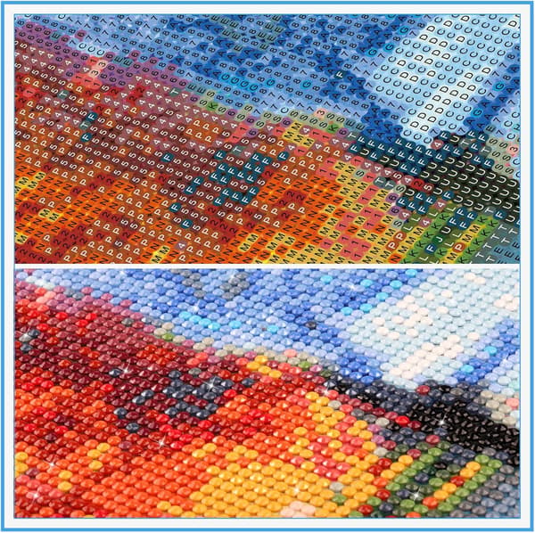 30x40cm, BLÅ DRAGE 5d diamantmalet rhinstensbroderi