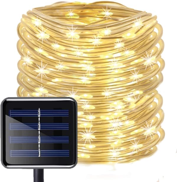 Udendørs Solar Have LED Lyskæde PVC Rørlys Kobbertråd