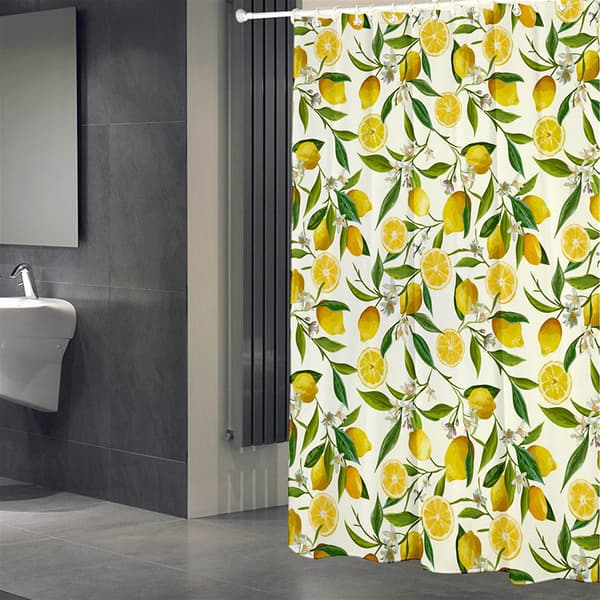 Duschdraperi 120x180cm Vattentätt Polyester Mögelresistent Förtjockat Polyesterduschdraperi (Citron Gul)