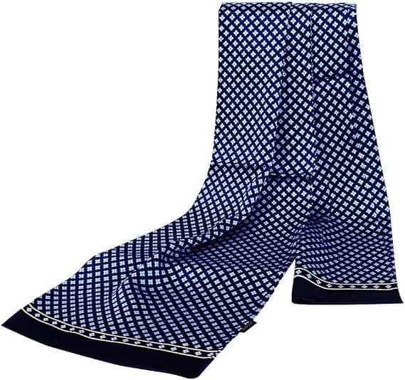 Herrhalsduk, herr sidenscarf, herrmode present, dubbel la