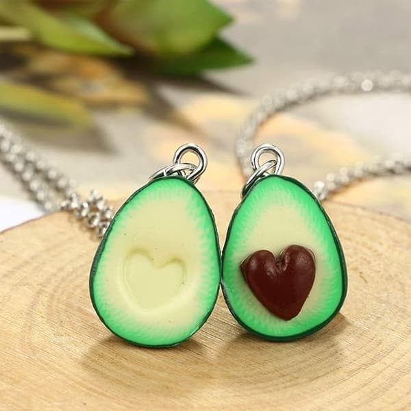 Avocado Grøn Vedhæng til Par, Venskab Kærlighed Bedste Ven