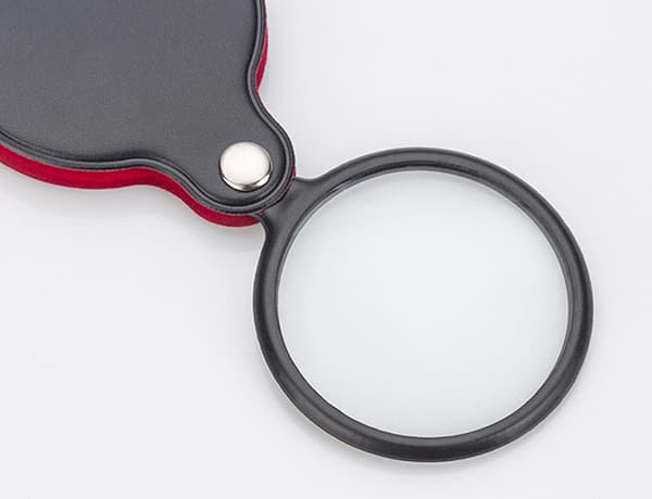 2 STK Kampagne, AGILITY Mini Sammenfoldelig Læder Forstørrelsesglas