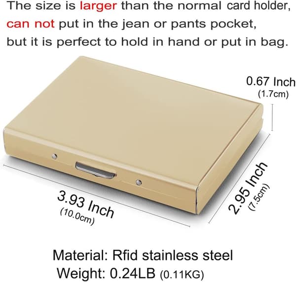 2-pack RFID-kreditkortshållare, metallplånbok, visitkort