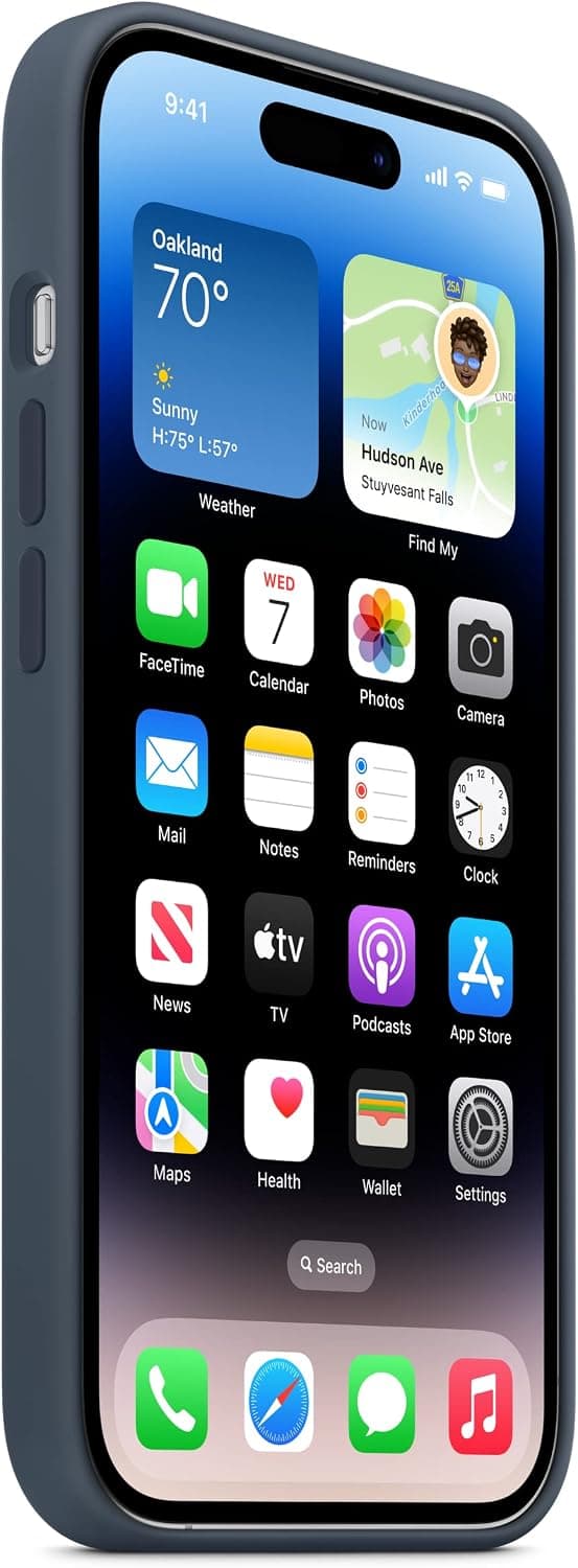 Silikonskal med MagSafe-kompatibel iPhone 14 Pro - Stormblå