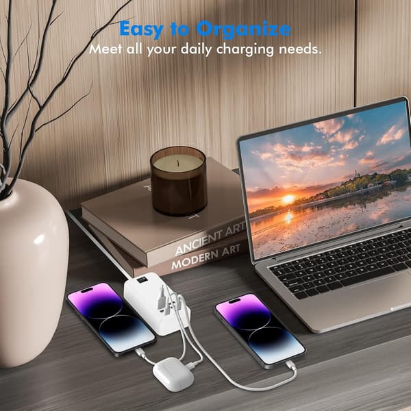 USB C, 6-portars USB-laddare, 2 USB-C-portar + 4 USB-A-portar, multi-U