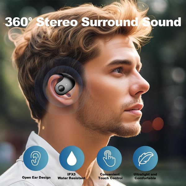 (Sort) Sprogoversettelseshovedtelefoner, Trådløs Bluetooth