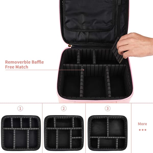 Pink - Rejse Makeuptaske Professionel Makeuptaske Organizer C