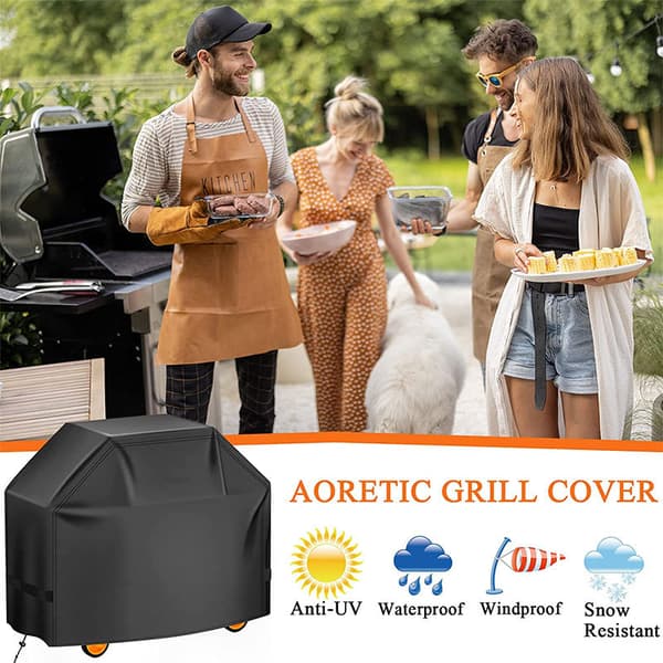 Premium Grillovertræk (145 cm L x 61 cm B x 117 cm H, Sort)