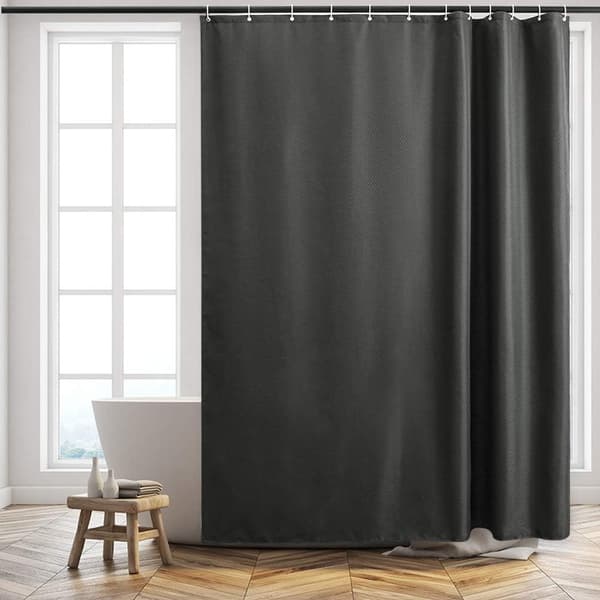 180x200cm Mørkegrå badeforhæng til badeværelse Vandtæt M