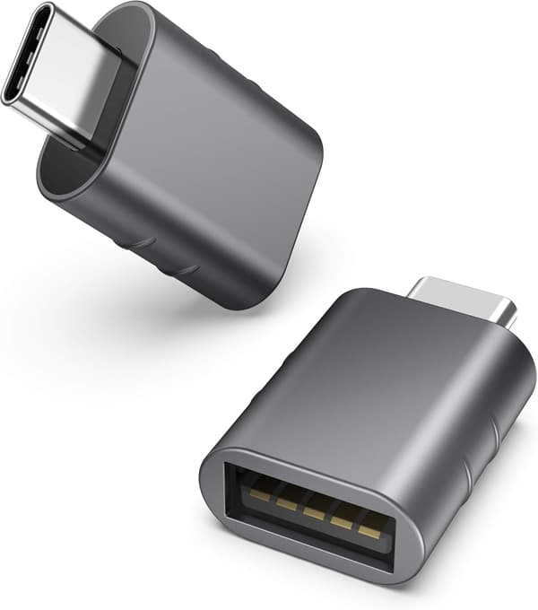 USB C - USB-sovitin, 2 kpl, USB C uros - USB3 naaras -sovitin, US