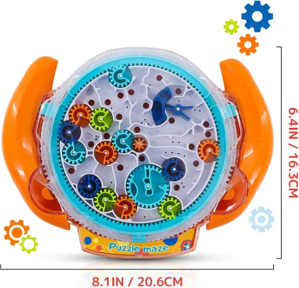 Hjernegåde til børn i alderen 3-8 år (orange), 3D labyrintgåde til