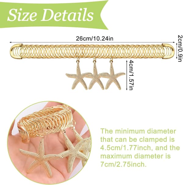 Gardinomtag - 2-pack - Gyllene sjöstjärna