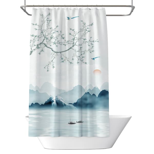(80 x 180 cm) Duschdraperi Vit, Mögelresistent, Vattentät