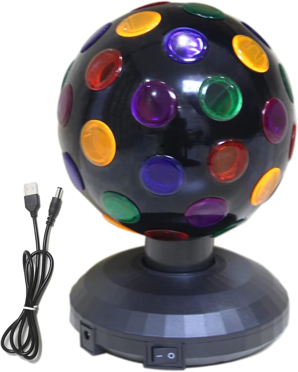 6 tums discokula roterande scenlampa USB-driven discokula