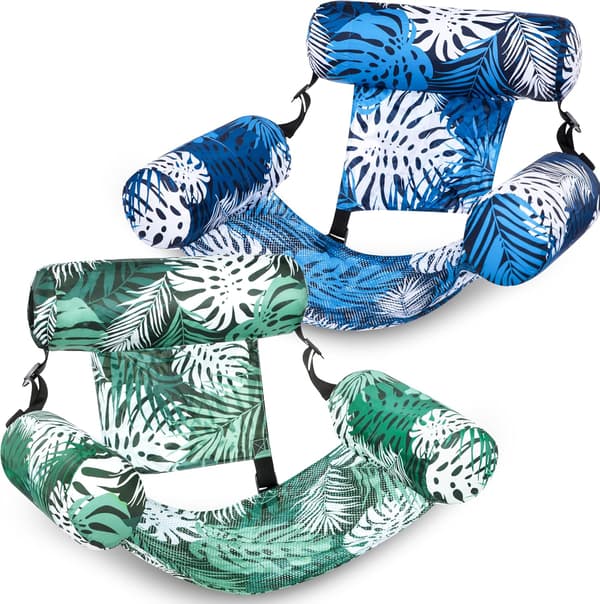 Uppblåsbara poolflottarmattor för vuxna, 2-pack