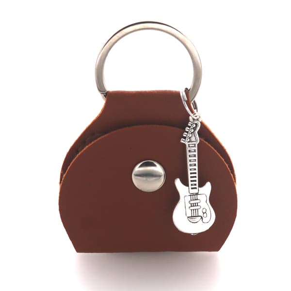 Gitarrplektrumväska, 1 läderplektrumväska, färgglada gitarrplektrum för akustisk gitarr, elgitarr, bas,