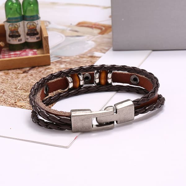 Vintage læderarmbånd til mænd