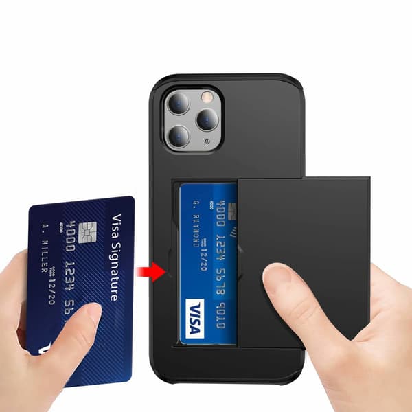 Kompatibel iPhone 14 Pro med korthållare - Skyddsfodral