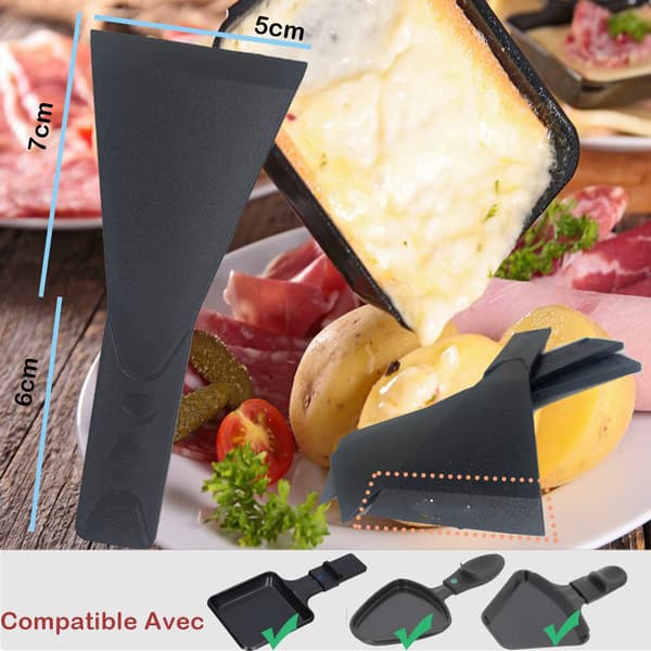 Sæt med 8 sorte spatler - Non-stick - Plastspatler