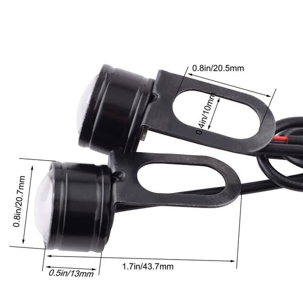 2st Nya 12V Eagle Eye LED Varselljus Dimma Backljus