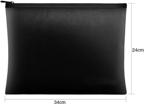 Brandsäker dokumentväska, blixtlåsficka - 34*24cm