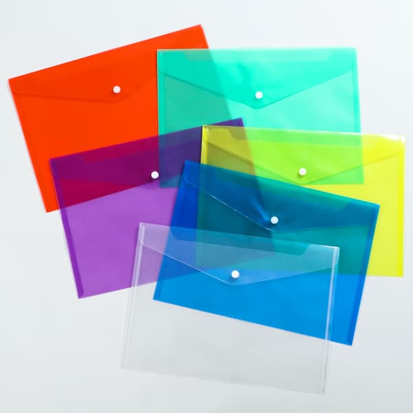 Mapp (10-pack) Mappar A4 Plastfickor Dokument Skola Kontor Pappersarkivering