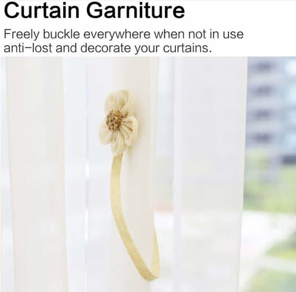Gardinholdere - Magnetiske - Beige - 40cm - 2-pak