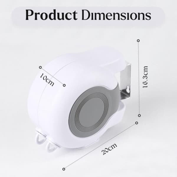 Infällbar klädstreck, robust utomhusklädstreck, PVC, Re