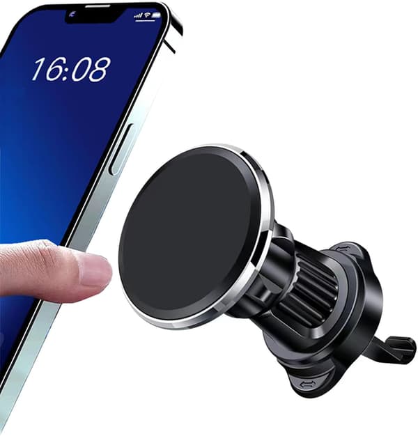 Biltelefonholder - Magnetisk - Passer til bilens luftventiler - Sort