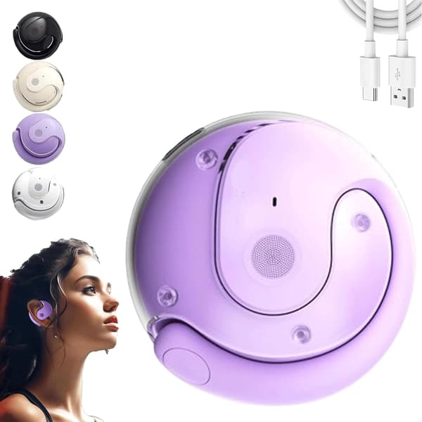 Språköversättningshörlurar, trådlöst Bluetooth-ljud, realtidsöversättare, stöder 144 språk (lila)