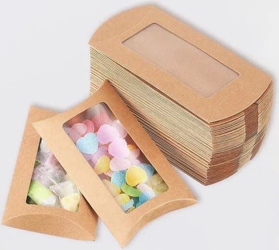 Godisförpackning - Presentförpackning - Kraftpapperslåda med fönster