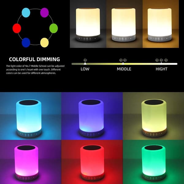 Natlampe Bluetooth Højttaler, Bærbar Trådløs Bluetooth Højttaler